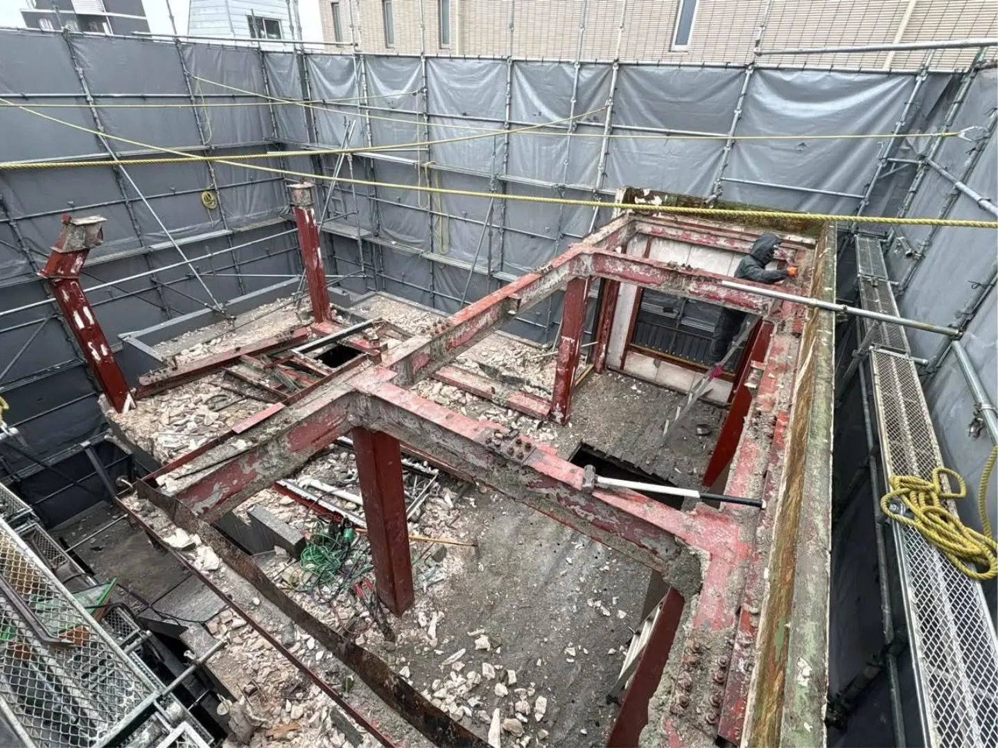 🚧板橋区鉄骨造4階建て解体工事🚧